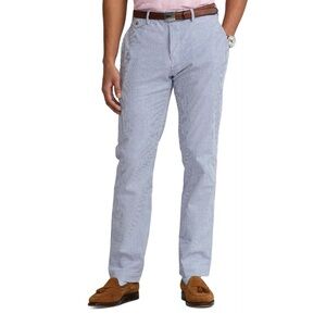 NWT Polo Ralph Lauren Big & Tall Blue Seersucker Stretch Classic Fit Pants